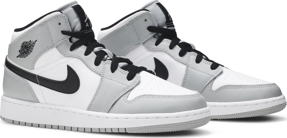 Air Jordan 1 Mid GS 'Light Smoke Grey' 554725-092