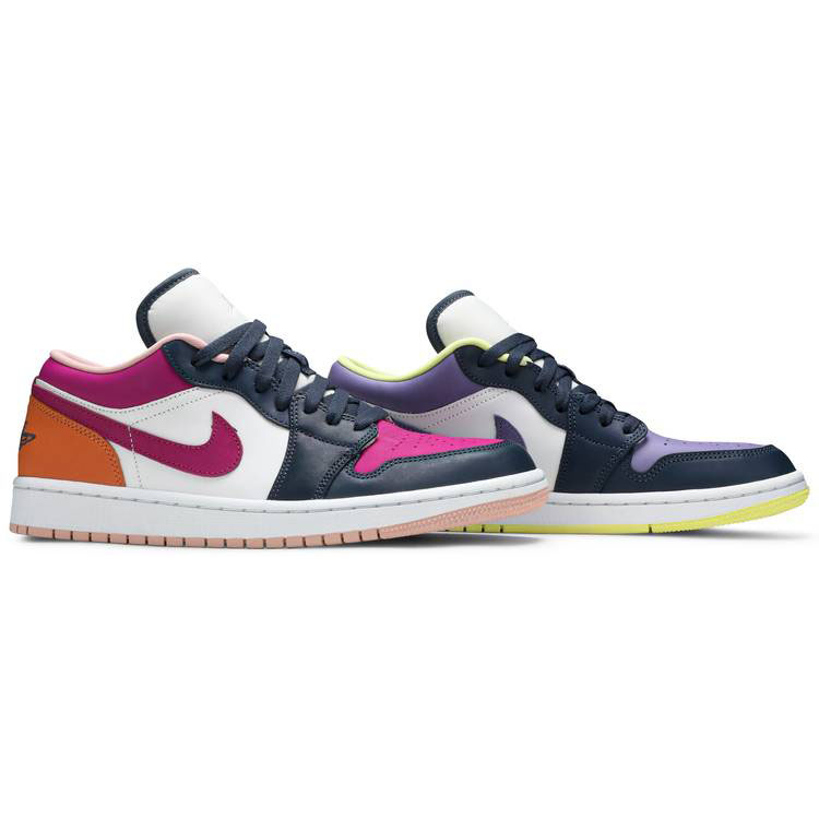 Wmns Air Jordan 1 Low SE 'Mismatched-Purple Magenta' DJ4342-400