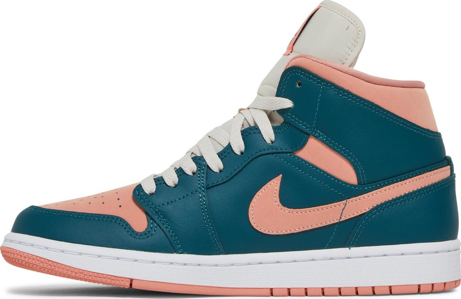 Wmns Air Jordan 1 Mid 'Dark Teal Green' BQ6472-308