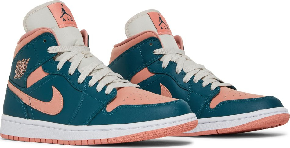 Wmns Air Jordan 1 Mid 'Dark Teal Green' BQ6472-308