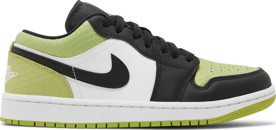 Wmns Air Jordan 1 Low SE 'Vivid Green Snakeskin' DX4446-301