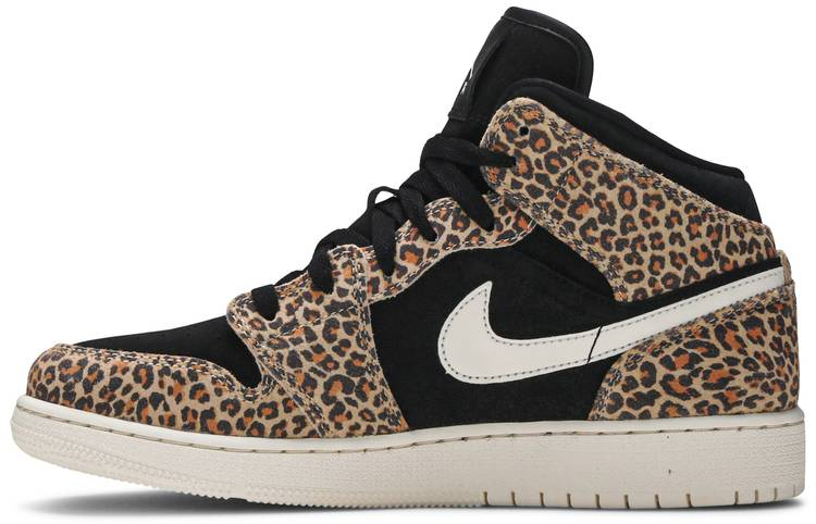 Air Jordan 1 Mid SE GS 'Leopard' BQ6931-021