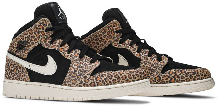 Air Jordan 1 Mid SE GS 'Leopard' BQ6931-021