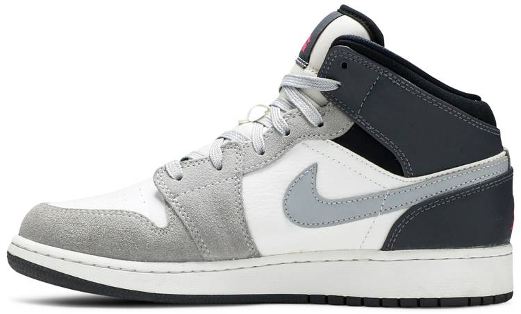 Air Jordan 1 Mid 'White Grey Hyper Pink' 555112-117