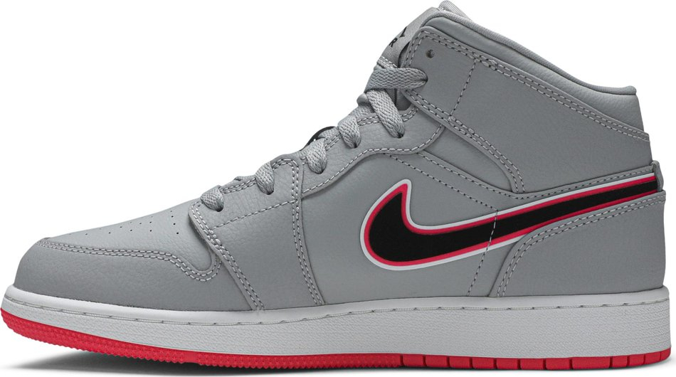 Air Jordan 1 Mid GS 'Wolf Grey Pink' 555112-060