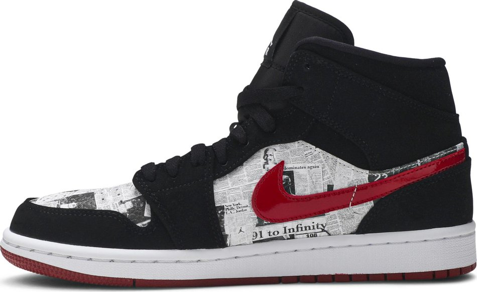 Air Jordan 1 Mid SE 'Newspaper Air Times' 852542-061