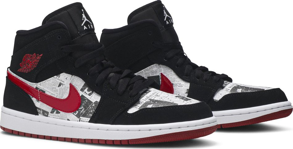 Air Jordan 1 Mid SE 'Newspaper Air Times' 852542-061